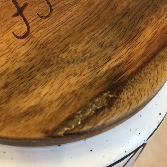 White & Black Geometric Ceramic Coffee Storage Canister NWT The Old Pottery Co - Picture 15 of 16